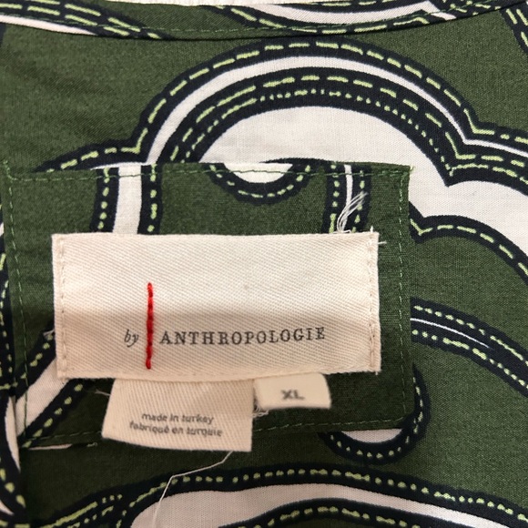 Anthropologie Green and White Maxi Dress - Picture 4 of 5